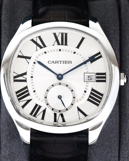 2016 Cartier Drive De Cartier 40MM Silver Dial Leather Strap (WSNM0004)