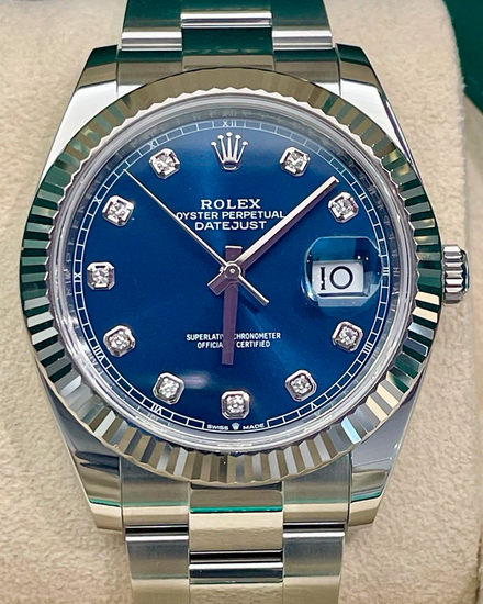 2023 Rolex Datejust 41MM Blue Dial Oyster Bracelet (126334)