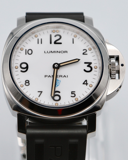 2018 Panerai Luminor Base Logo 44MM White Dial Rubber Strap (PAM00630)