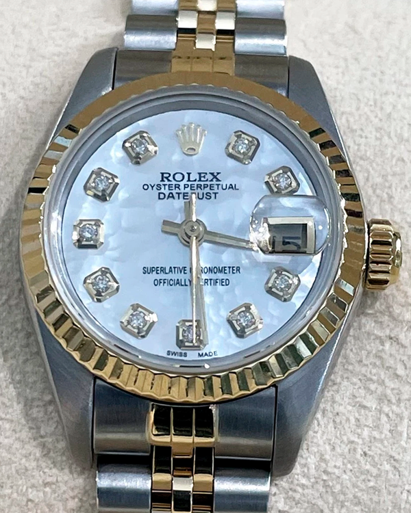 1998 Rolex Lady-Datejust 26MM Aftermarket Mother of Pearl Dial Two-Tone Jubilee Bracelet (69173)