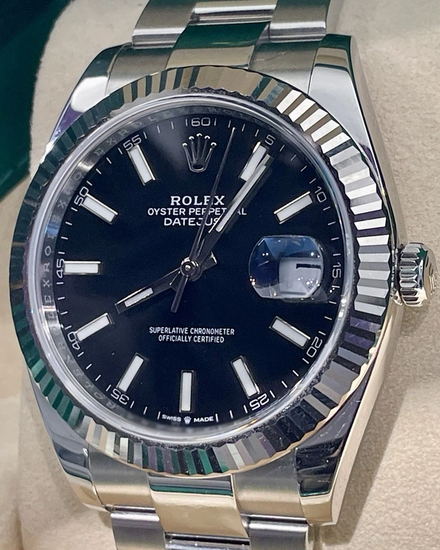 2022 Rolex Datejust 41MM Black Dial Oyster Bracelet (126334)