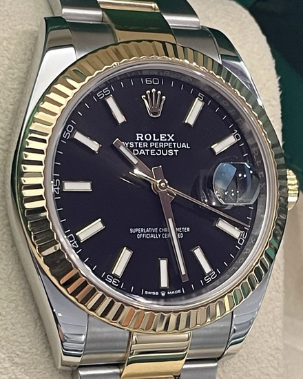 2023 Rolex Datejust 41MM Black Dial Two-Tone Oyster Bracelet (126333)