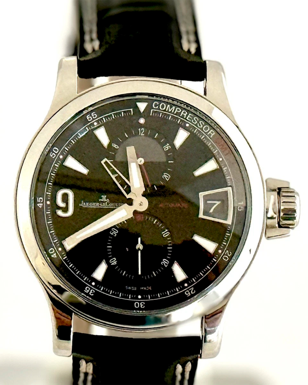 Jaeger-LeCoultre Master Compresor GMT 41.5MM Black Dial Leather Strap (146.8.05)