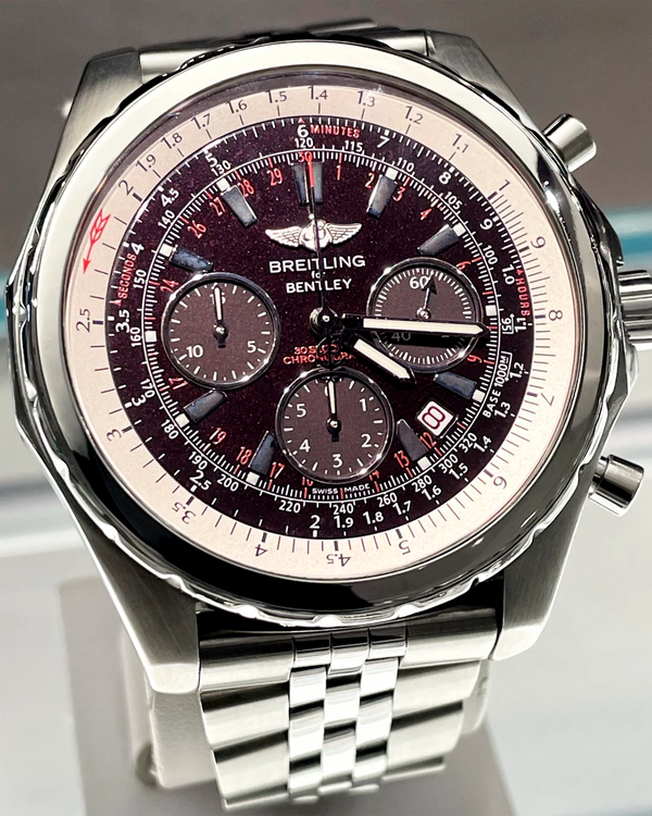 Breitling Bentley Motors 49MM Black Dial Steel Bracelet (A25363)