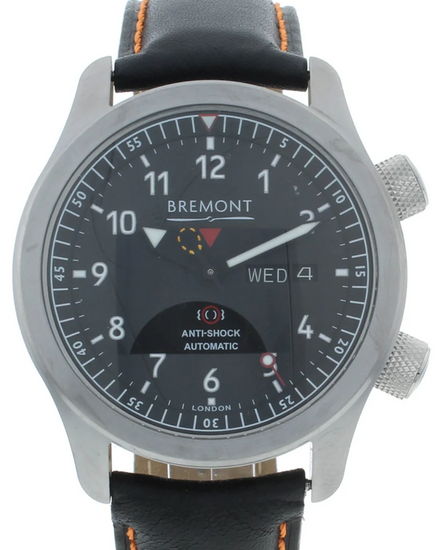Bremont MB 43MM Black Dial Leather Strap (MBII-BK-AN-S)