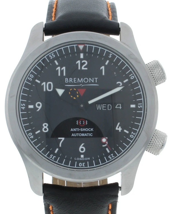 Bremont MB 43MM Black Dial Leather Strap (MBII-BK-AN-S)