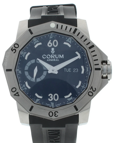 Corum Admiral's Cup Seafender Deep Hull 48MM Black Dial Rubber Strap (A690/04304)