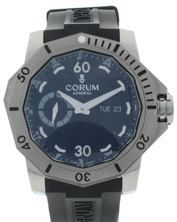Corum Admiral's Cup Seafender Deep Hull 48MM Black Dial Rubber Strap (A690/04304)