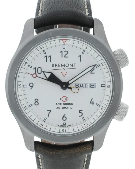 Bremont MB II 43MM White Dial Leather Strap (MBII-WH-AN-H)