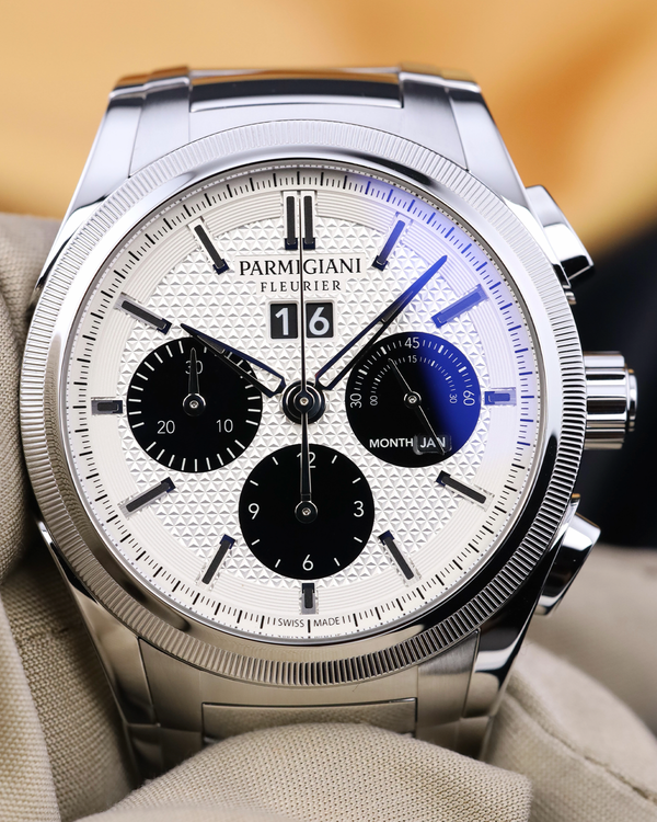 2023 Parmigiani Fleurier Tonda GT Chronograph 42MM Silver Dial Steel Bracelet (PFC906-0000140-B00182)