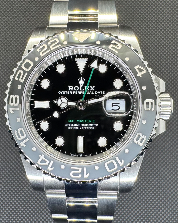 2025 Rolex GMT-Master II "Bruce Wayne" 40MM Black Dial Oyster Bracelet (126710GRNR)