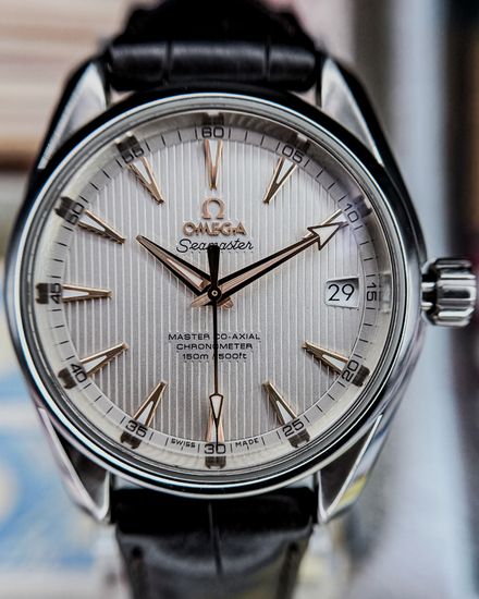 2014 Omega Seamaster Aqua Terra 150M 38.5MM Silver Dial Leather Strap (231.13.39.21.02.003)