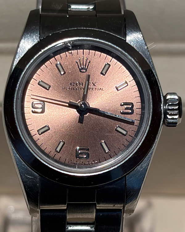 Rolex Oyster Perpetual 26MM Salmon Dial Oyster Bracelet (67180)