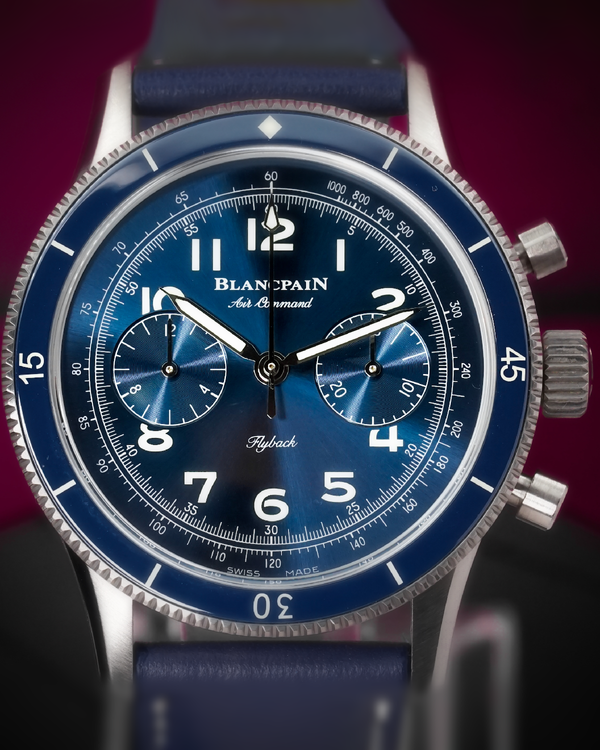 2021 Blancpain Air Command 42.5MM Blue Dial Leather Strap (AC02-12B40-63A)