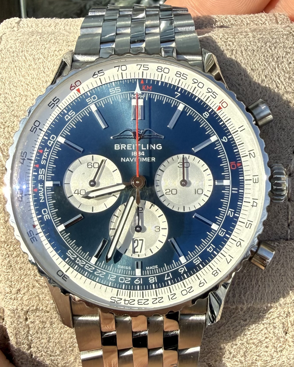 2023 Breitling Navitimer Chronograph 46MM Black Dial Steel Bracelet (AB0137)