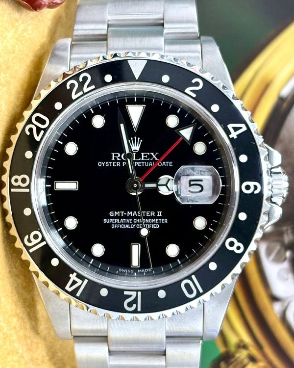 Rolex GMT-Master II 40MM Black Dial Oyster Bracelet (16710)