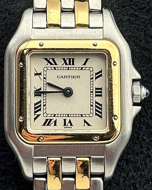 Cartier Panthère De Cartier 21MM Quartz White Dial Two-Tone Bracelet (166921)
