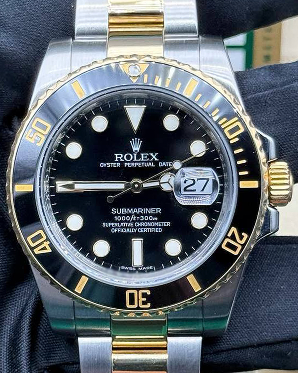 2010 Rolex Submariner Date 40MM Black Dial Two-Tone Oyster Bracelet (116613LN)