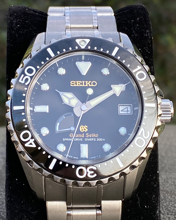 2008 Grand Seiko Spring Drive 44MM Black Dial Titanium Bracelet (SBGA031)