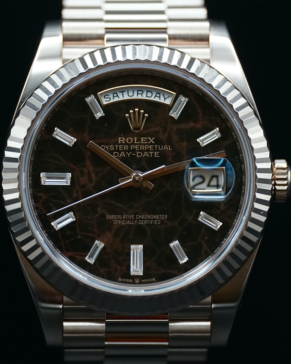 2021 Rolex Day-Date 40MM Black "Spider" Dial Rose Gold President Bracelet (228235)