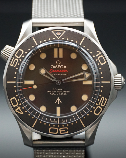 2022 Omega Seamaster Diver 300M "No Time To Die" 007 Edition 42MM Brown Dial Titanium Bracelet (210.90.42.20.01.001)