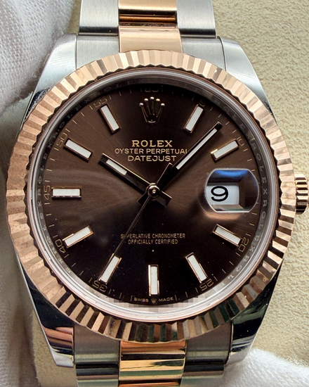 2023 Rolex Datejust 41MM Chocolate Dial Two-Tone Oyster Bracelet (126331)