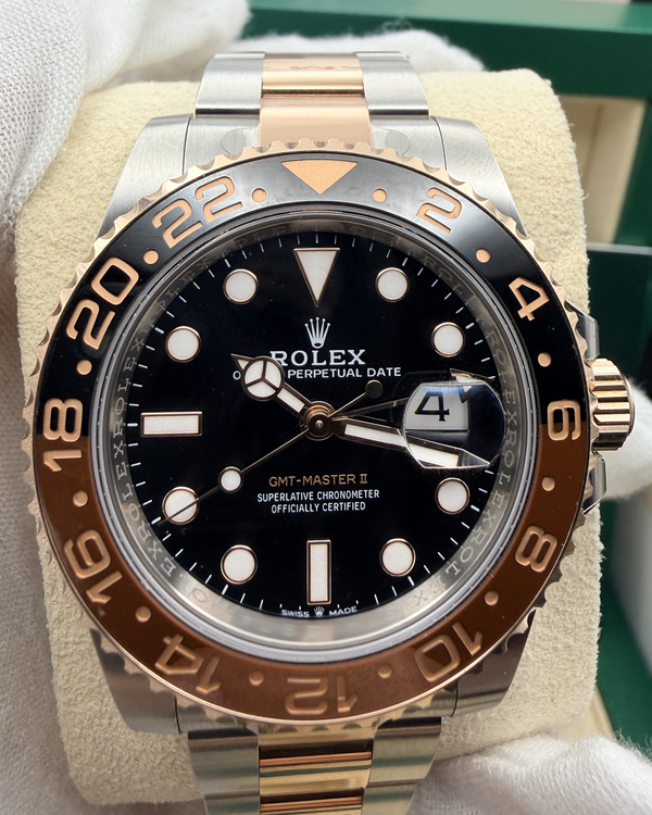 2025 Rolex GMT-Master II "Rootbeer" 40MM Black Dial Two-Tone Oyster Bracelet (126711CHNR)