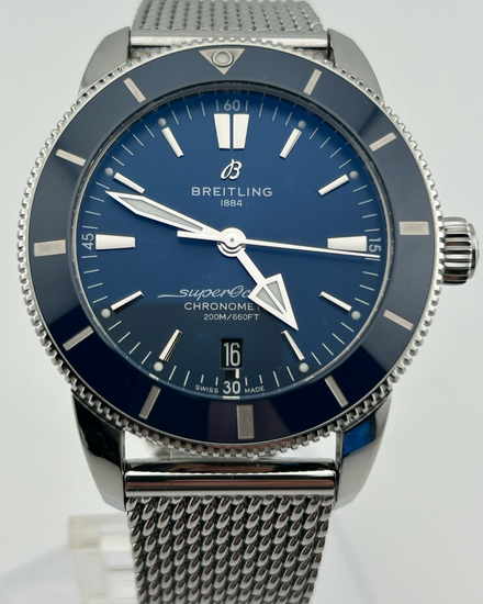 2018 Breitling Superocean Heritage B20 44MM Blue Dial Steel Bracelet (AB2030)