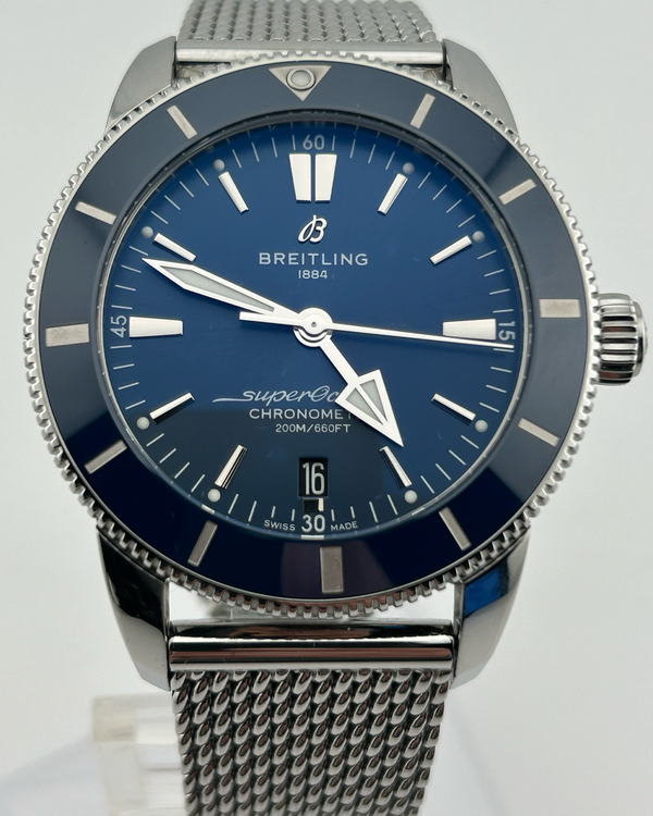 2018 Breitling Superocean Heritage B20 44MM Blue Dial Steel Bracelet (AB2030)