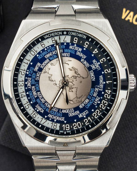 2019 Vacheron Constantin Overseas World Time 43.5MM Blue Dial Steel Bracelet (7700V/110A-B172)
