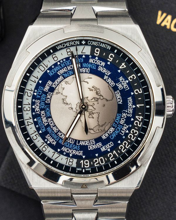 2019 Vacheron Constantin Overseas World Time 43.5MM Blue Dial Steel Bracelet (7700V/110A-B172)