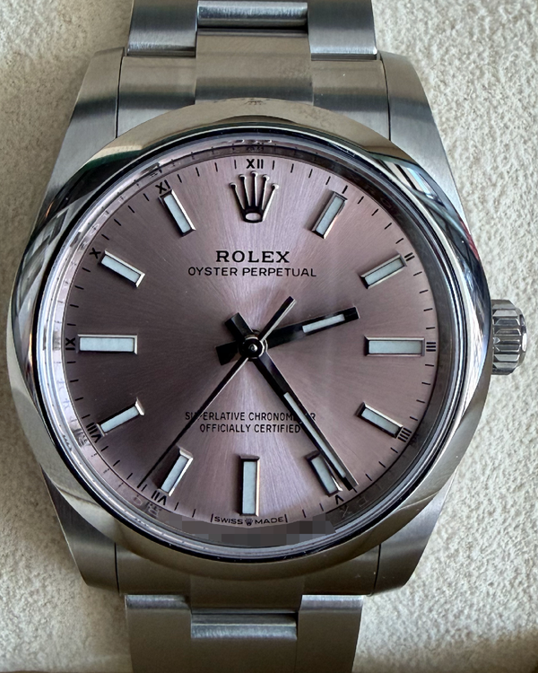 2022 Rolex Oyster Perpetual 34MM Pink Dial Oyster Bracelet (124200)