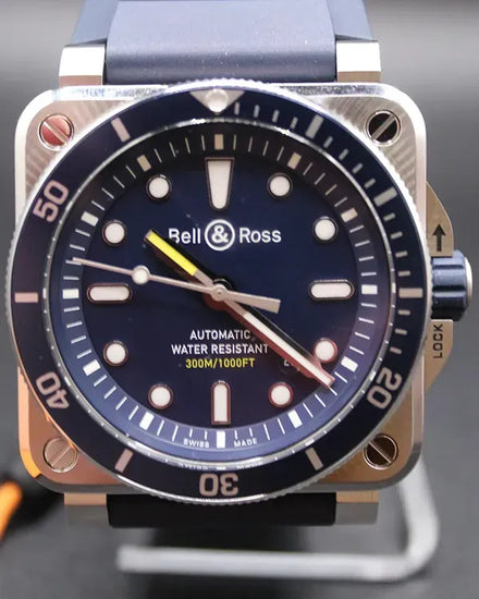 2025 Bell & Ross BR 03-92 Diver 42MM Blue Dial Rubber Strap (BR0392-D-BU-ST/SRB)