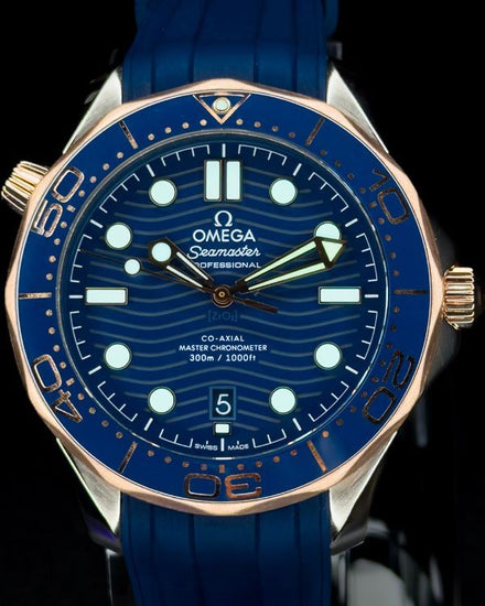 2024 Omega Seamaster Diver 300M 42MM Blue Dial Rubber Strap (210.22.42.20.03.002)