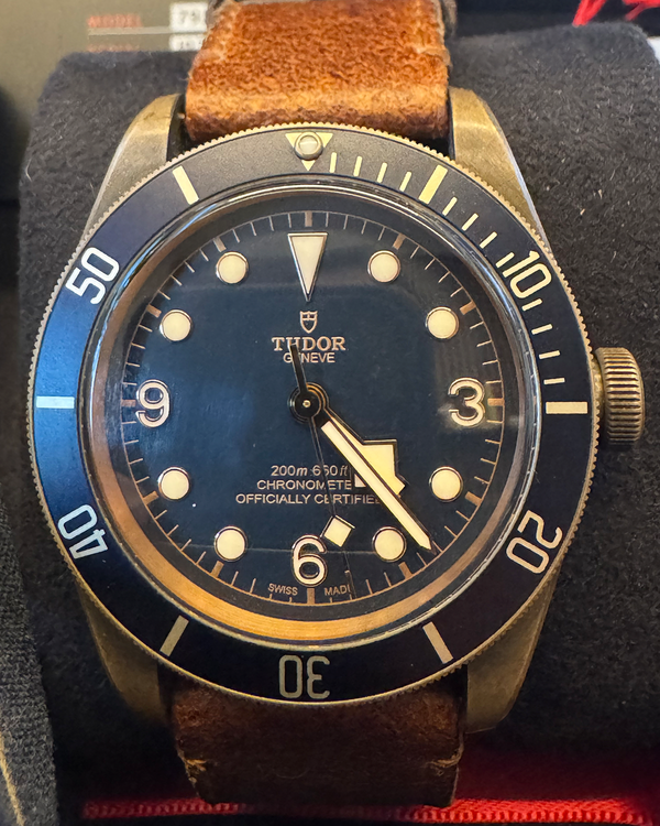2021 Tudor Black Bay Bronze 43MM Blue Dial Leather Strap (79250BB)