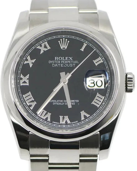 Rolex Datejust 36MM Black Dial Oyster Bracelet (116200)