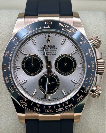 2024 Rolex Cosmograph Daytona 40MM Silver Dial Rubber Strap (126515LN)