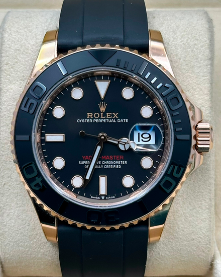2021 Rolex Yacht-Master 40MM Black Dial Rubber Strap (126655)