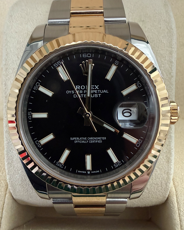2024 Rolex Datejust 41MM Black Dial Two-Tone Oyster Bracelet (126333)