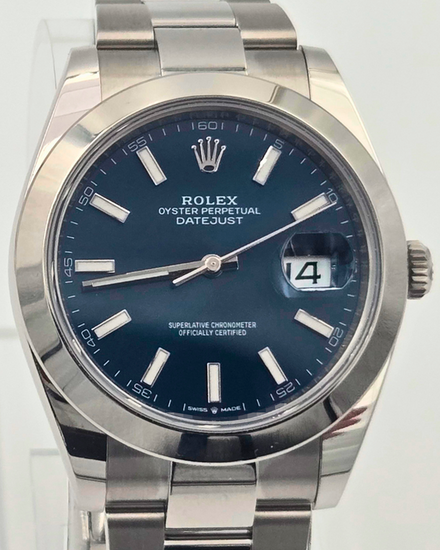 2025 Rolex Datejust 41MM Blue Dial Oyster Bracelet (126300)