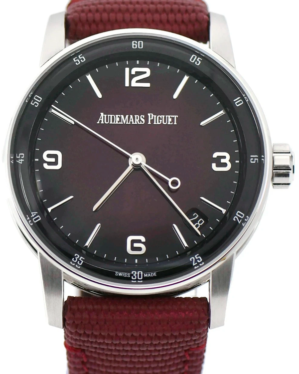 Audemars Piguet Code 11.59 41MM Red Dial Leather Strap (15210BC)