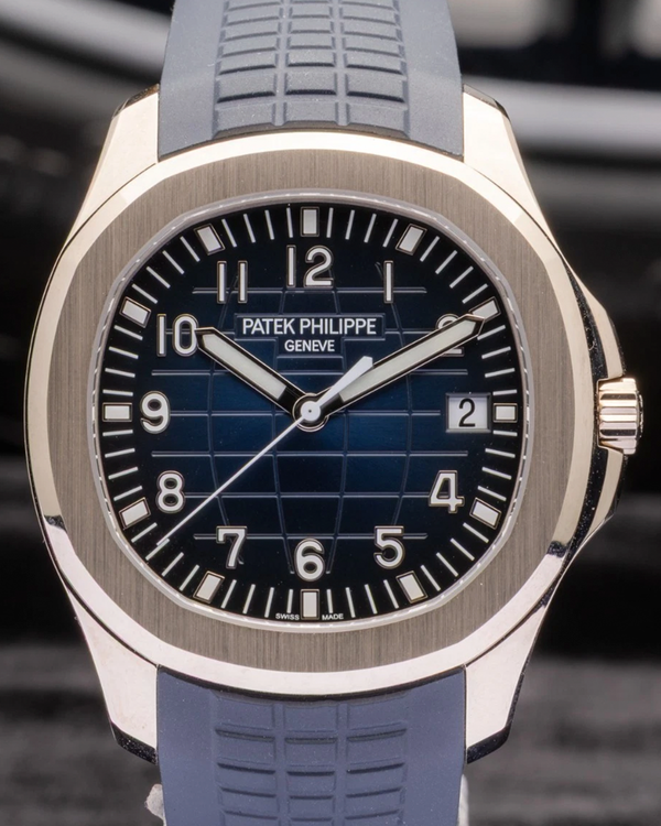 2021 Patek Philippe Aquanaut 42MM Blue Dial Rubber Strap (5168G-001)