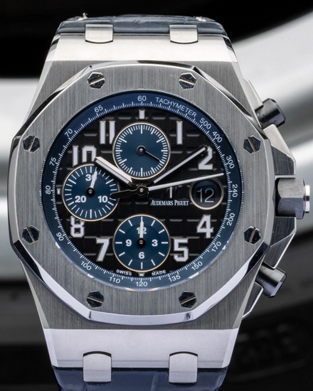 2018 Audemars Piguet Royal Oak Offshore Chronograph "Batman" 42MM Black Dial Leather Strap (26470ST.OO.A028CR.01)