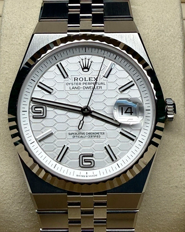2026 Rolex Land-Dweller 40MM White Dial Flat Jubilee Bracelet (127334)