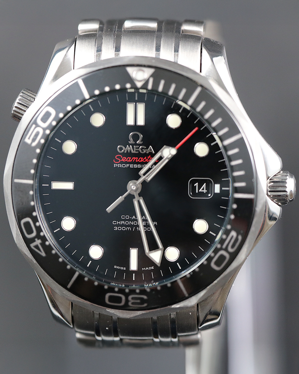 (Working) 2018 Omega Seamaster Diver 300M 41MM Black Dial Steel Bracelet (212.30.41.20.01.003)