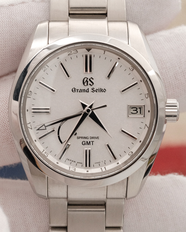 2023 Grand Seiko Heritage GMT Spring Drive 40MM "Kirazuri" White Dial Steel Bracelet (SBGE279)