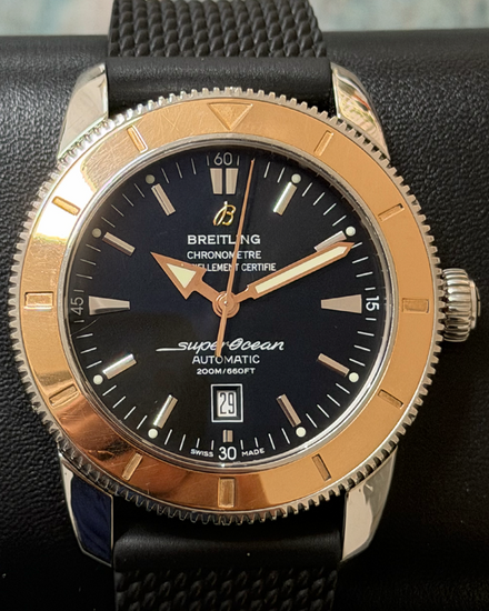 2015 Breitling Superocean Heritage S.E. 46MM Black Dial Rubber Strap (U17320)