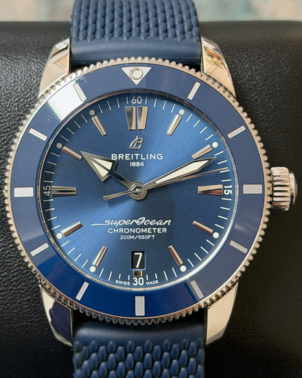 2023 Breitling Superocean Heritage B20 S.E. 44MM Blue Dial Rubber Strap (AB2030)