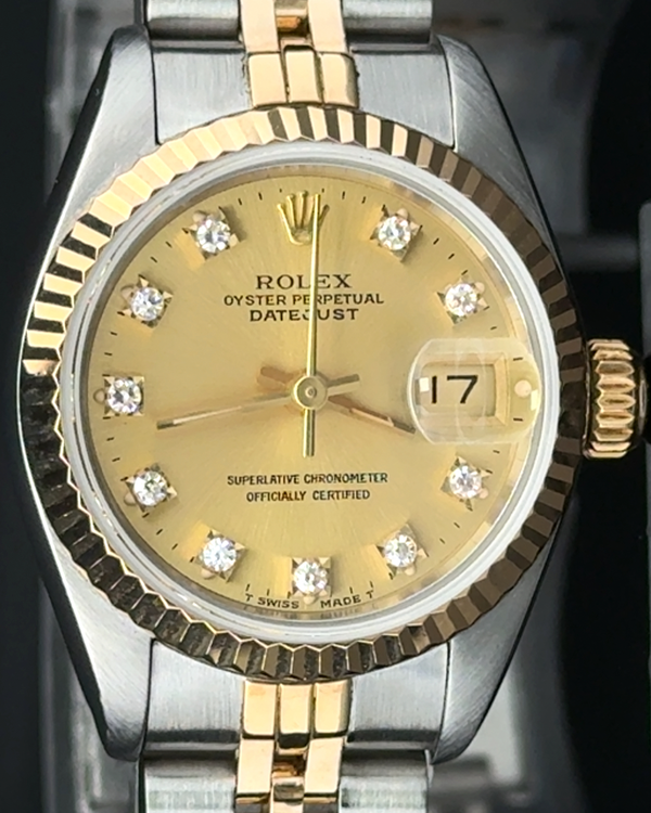 1991 Rolex Lady-Datejust 26MM Champagne Dial Two-Tone Jubilee Bracelet (69173)