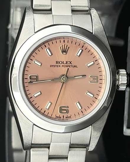 2006 Rolex Oyster Perpetual 24MM Pink Dial Oyster Bracelet (76080)